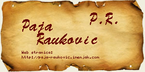 Paja Rauković vizit kartica